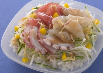 ジンジャードレッシングのサラダご飯